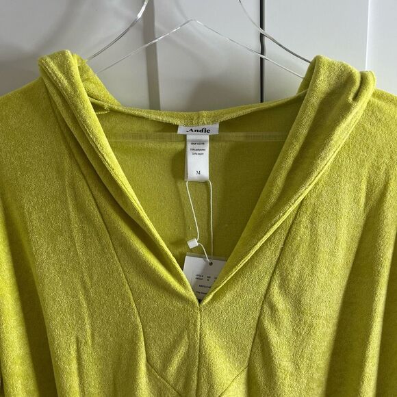 Andie Yellow Terry‎ Hoodie Dress Tunic Swim Coverup size M NWT - Picture 6 of 12